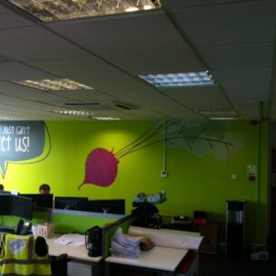 Office Branding Self Adhesive Wall Graphics Freshdirect 01