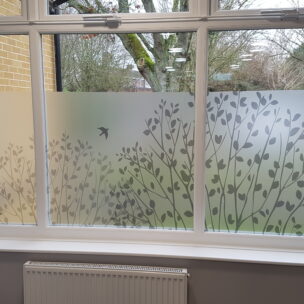 Office Branding Window Graphics Frosted Vinyl Longfields School 01